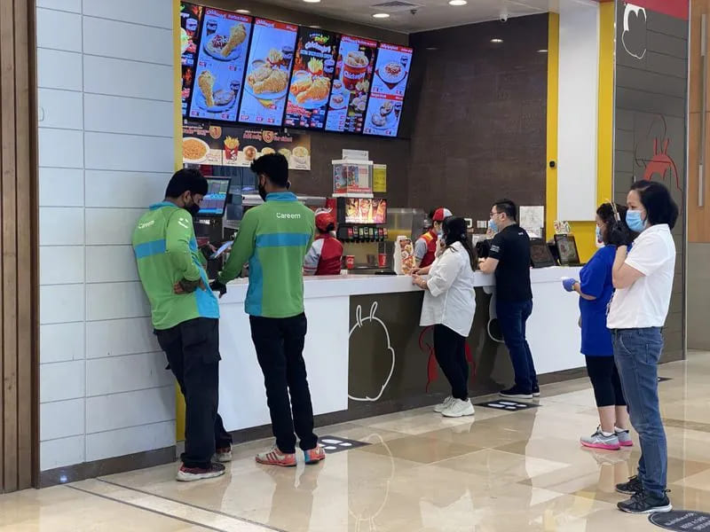 Food outlets at Dubai Malls