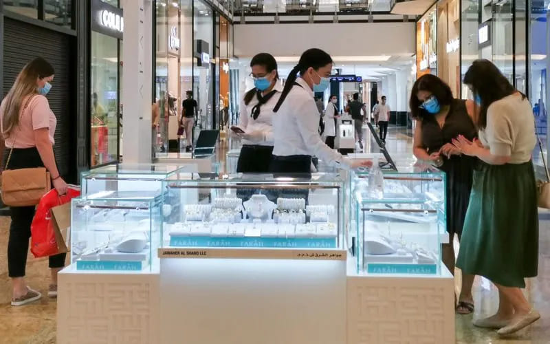 bracelet shopping at The Mall of Emirates